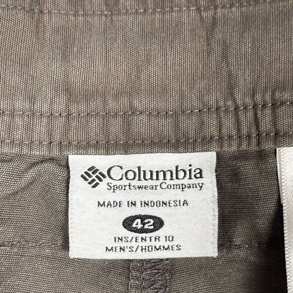 Columbia Brown Cotton Flat Front Cargo Short - Men’s 42 - Picture 6 of 8